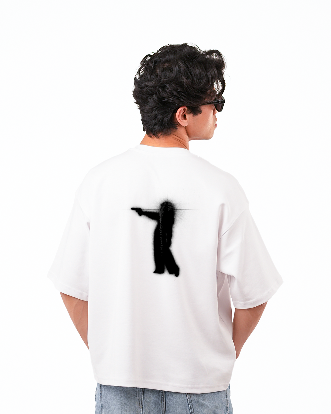 WABAR Printed Boxy T-Shirt – Star Motion (Royal Ivory)