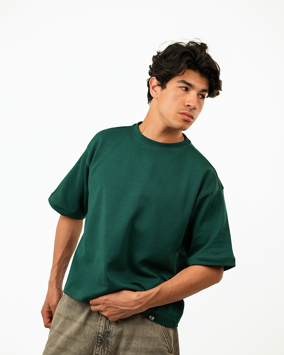 Wabar Boxy Fit T-Shirt – Muted Olive