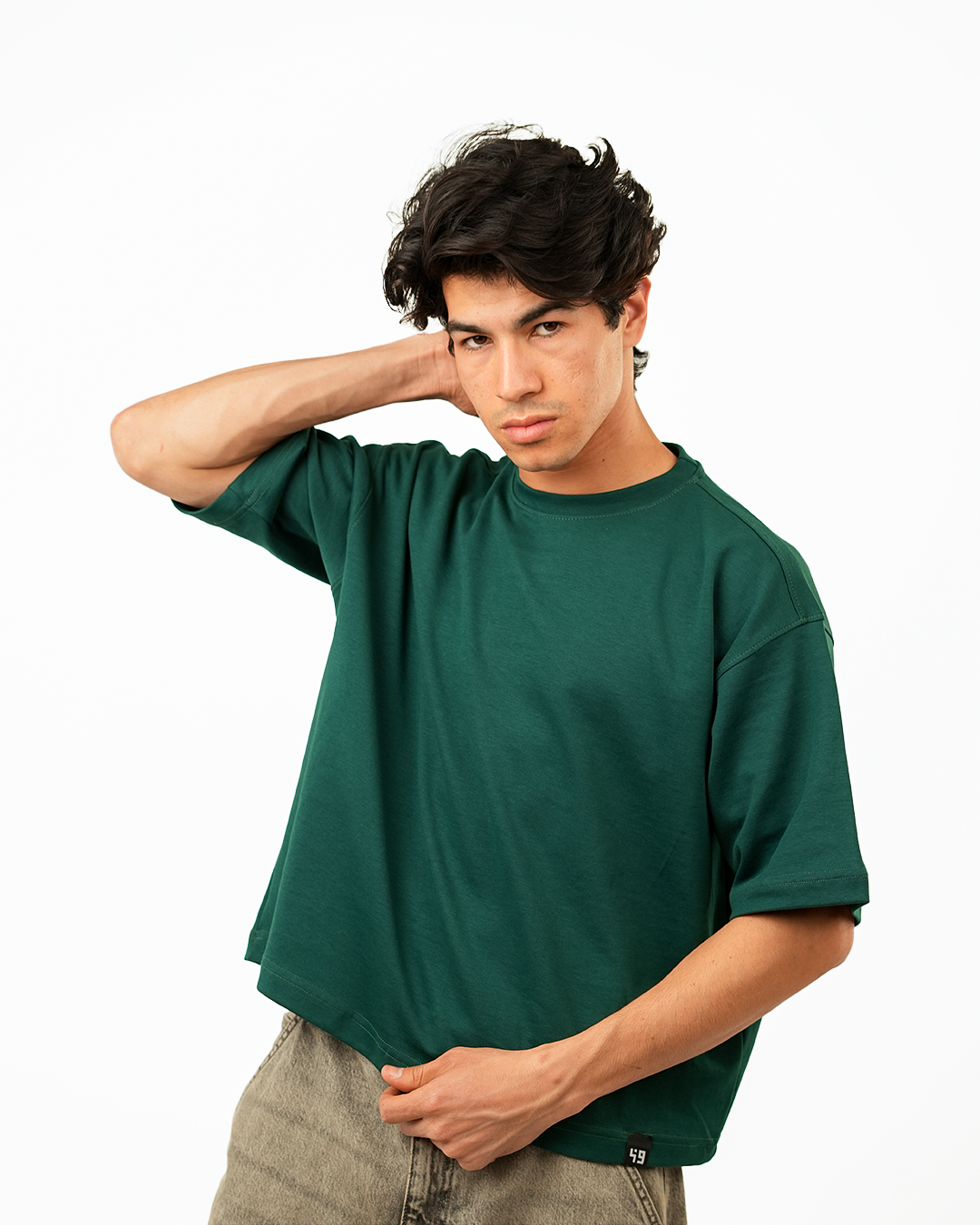 Wabar Boxy Fit T-Shirt – Muted Olive