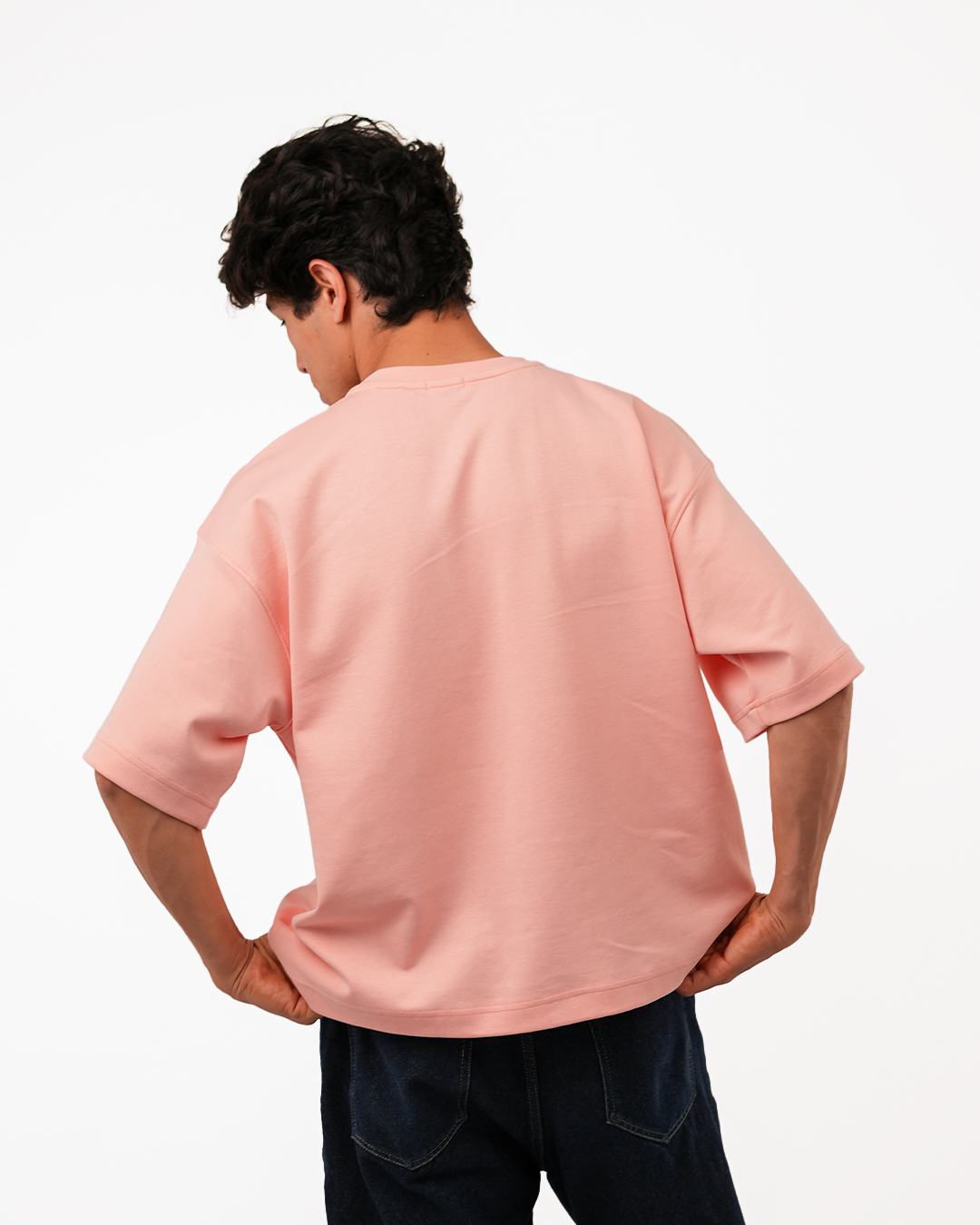 Wabar Boxy Fit T-Shirt – Soft Blush