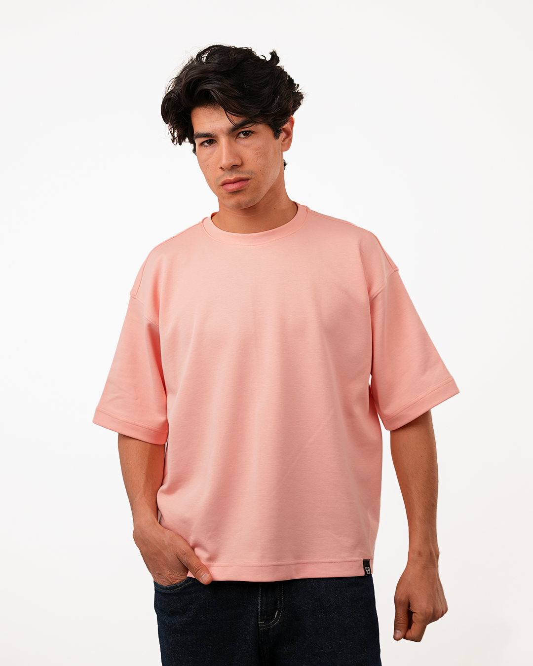 Wabar Boxy Fit T-Shirt – Soft Blush